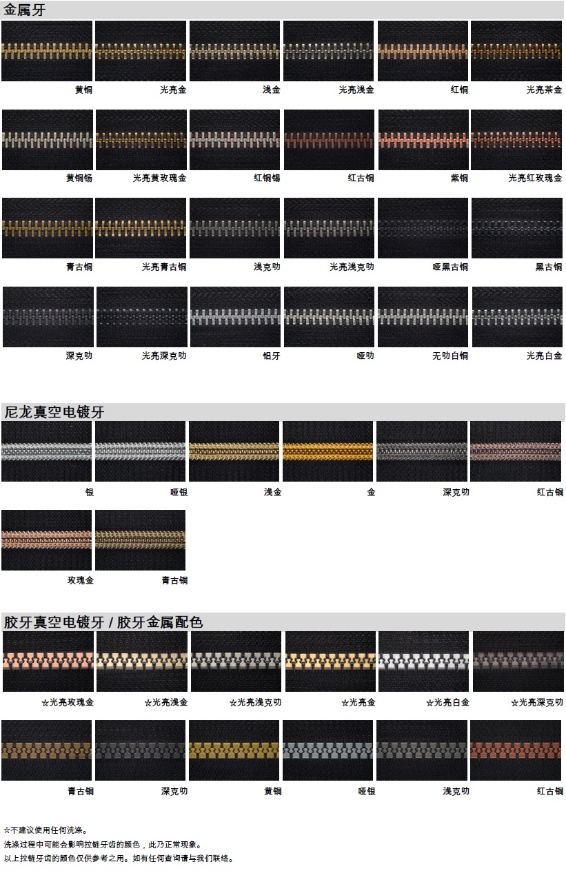 链牙物料及表面处理